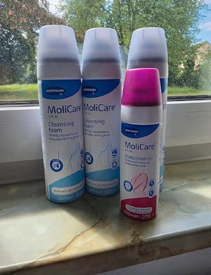 Molicare 3x schaum + 1x ölspray