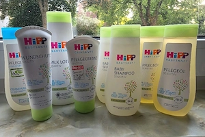Hipp sensitiv Pflege Paket Öl shampoo lotion pflegebad