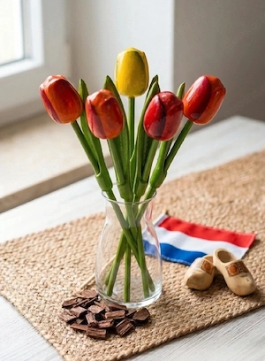 5 holztulpen aus Holland deko aus Amsterdam urlaub