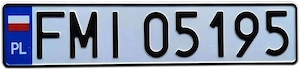 Autokennzeichen KFZ Kennzeichen fuer Sammler oder Showzwecke original gepraegt Polen