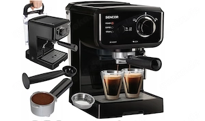 Express SENCOR 1140W Druckkaffeemaschine Espressomaschine mit Milchaufschaeumer
