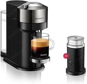 Artikel: Krups Nespresso Vertuo coffee capsule machine + Aeroccino3 milk frother Hochwertiger Artike