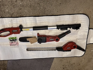 Heckenschere mit Ast Säge  Akku und Ldagerät