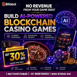 No Revenue From Your Game Idea? Build AI-Powered Blockchain Casino Games   Get 30% OFF