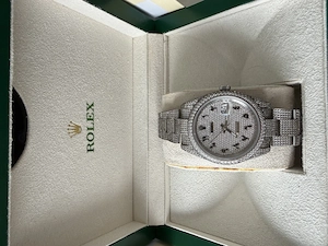 Rolex Datejust Iced Out Arabic