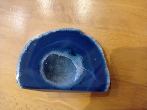 Achat Geode, Edelstein blau, 7cm