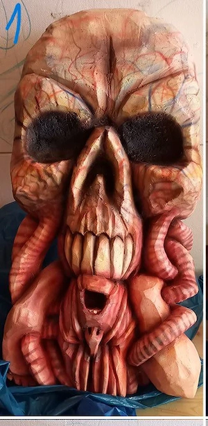 Halloween Figur Kunstfigur-Styroporplastik-Skulptur-Gruselfigur