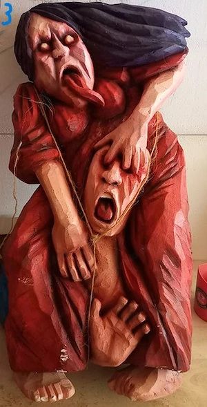 Halloween Figur Kunstfigur-Styroporplastik-Skulptur-Gruselfigur