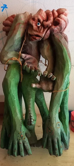 Halloween Figur Kunstfigur-Styroporplastik-Skulptur-Gruselfigur