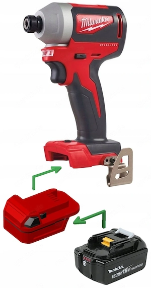 #NEU# 18-V-Akkuadapter der Makita LXT-Serie f r Milwaukee M18 18-V-Elektrowerkzeuge