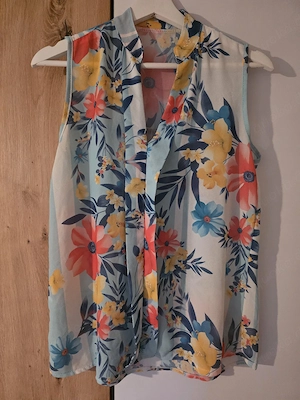 neue sommerliche chiffon bluse blumen muster m