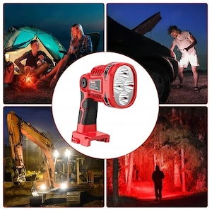 Led arbeitsleuchte fuer milwaukee m18 akku baulampe taschenlampe