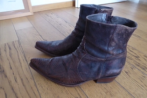 Aussergewöhnliche Herren-Cowboystiefel, braun, Größe 43