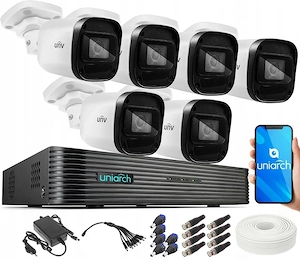 Uniarch 2MPX-AHD-KIT-8 mit 6 Full-HD-IR-Kameras zur  berwachung,  berwachungskamera, Full-HD-1080p- 