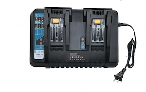 TWIN Ladegeraet 9A Dual USB Port Ladegeraet fuer Makita 14 4 V 18V Akkus Ladegeraete kompatibel mit