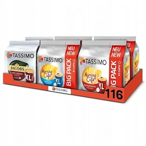 Tassimo Jacobs Megapack XL Kapseln, 5 Packungen + 1 Packung GRATIS! [116 St ck] Zusammensetzung des 