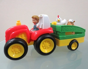 Fisher Price Little People, Traktor Tiere Bauer, mit Musik, Kinder-Spielzeug neuwertiger Zustand 
