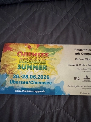 Chiemsee Reggae Festivalkarte mit Camping