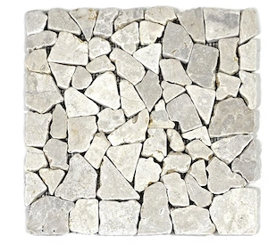 1 Fliesenmatte Natursteinmosaik aus Marmor Creme 30x30cm Setzen Sie Akzente! Dieses Mosaik mit