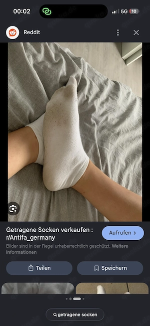 Getragene Socken und Unterwäsche 
