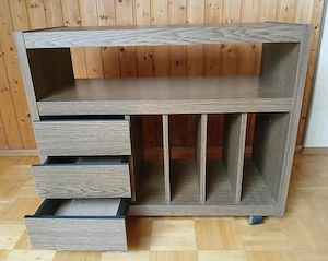 TV-Möbel, TV-Schrank, Phonomöbel, Phonoschrank, Servierwagen im Industrial- Vintage-Stil Bild 3