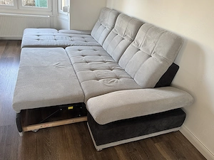 Polsterecke mit Funktion, grau, Sofa, wie neu, Schlafcoutch
