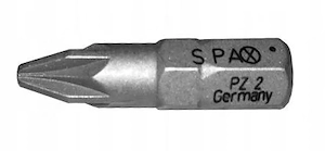 SPAX PZ 2 Bit, L nge 25 mm Nut: PZ 2 L nge: 25 mm (kurz) Material: geh rteter Kohlenstoffstahl Der k
