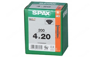 Universelle schwarze SPAX 4x20-Schrauben im Mini-Pack mit 200 St ck
