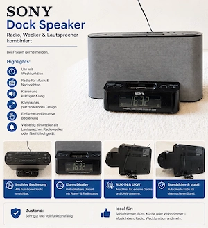 SONY Docking Speaker   Lautsprecher, Radio