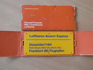 Metall Zuglaufschild Lufthansa Airport Express - Rarität