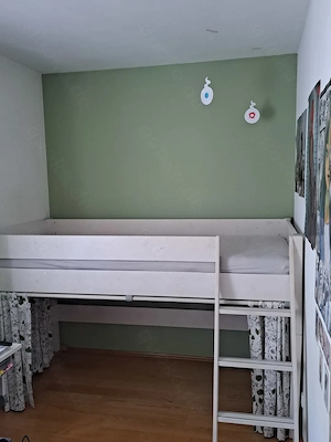 Paidi Pinetta Hochbett Spielbett mit Leiter und Rutsche 90 x 200