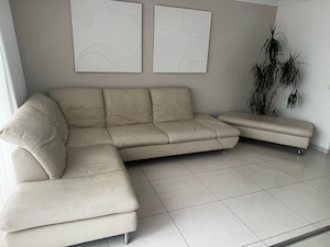 Echtes Leder  Eckgarnitur, Ecksofa mit Sitzbank, W.Schillig