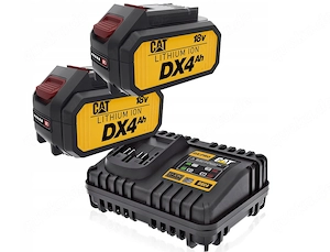 CAT Series 1 FOR ALL Kit   2x Lithium-Ionen-Akku DXB4 18 V 4,0 Ah + Schnellladeger t f r DXC4 18V 4A