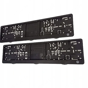 2x ORIGINAL Kennzeichenhalter fuer VW Volkswagen UV Druck witterungsbestaendig