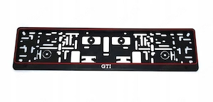 2x ORIGINAL Kennzeichenhalter fuer VW Volkswagen UV Druck witterungsbestaendig GTI
