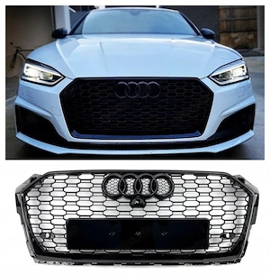 Zum Verkauf bieten wir einen neuen Zubeh r-Komplettgrill f r den Audi A5 S5 8W6 B9 Muster RS5  Black