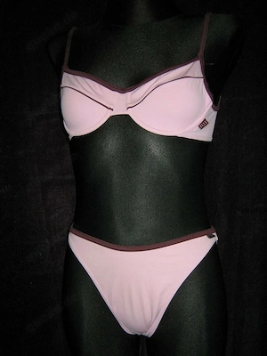 NEUw Edel ausgefallen Bügel Bikini mit Kontrast Akzenten ELLE Gr. 36- 38  S 70B- 75B ros - quarz 