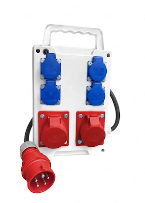 2 x PCE Steckdosen 32A 025-6 5P 400V IP44   IP54 4 x PCE 1040-bs einphasige Steckdose mit Pin 16A 23