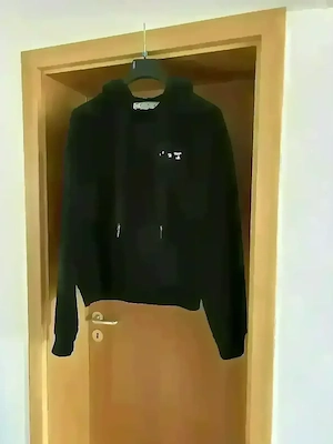 hoodie off white, schwarz, Größe M