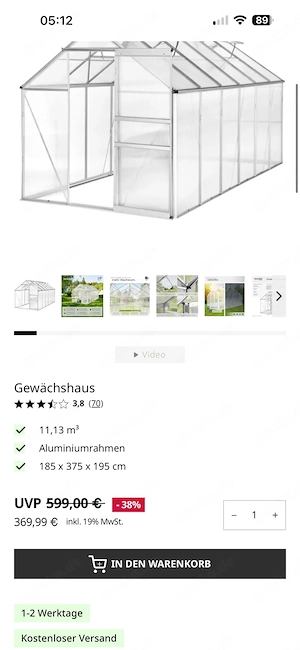 verkaufe eine neus gewachshau 