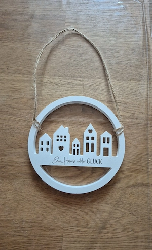 Dekoration Aufhänger ein Haus voller Glück handgegossen