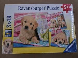 NEU OVP Kinderpuzzle Ravensburger  3x49 Teile "Kuschelige Hündchen" Puzzle