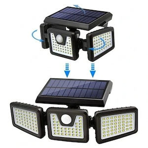 LED-Solarleuchte, Fluter mit Bewegungsmelder, Solarlampe, Gartenstrahler f r den Au enbereich