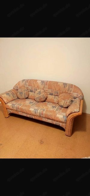 RATTAN Sofa 2000 mm Lang 800 mm Tief