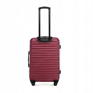 Gro er Premium-Koffer Reisekoffer ABS-Kunststoff 96l mit Rippen dunkelrot