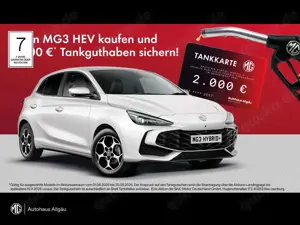 MG MG3 Hybrid+ Luxury 2000,- € Tankguthaben bis 30.09.