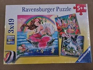 NEU OVP Kinderpuzzle Ravensburger  3x49 Teile "Welt der Fabelwesen" Puzzle