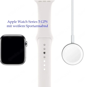 Apple Watch Series 5 (GPS, 44 mm) Aluminiumgehäuse Silber - Sport