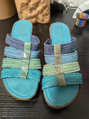 Wedge Sandalen mit Flechtriemen   Gr. 37, wenig getragen