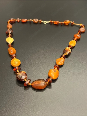 Antike Echte Natur Bernstein Kette 52,5 cm